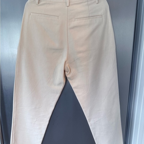 Zara Cream carrot Chinos Relaxed Fit High-Waisted - Picture 6 of 8
